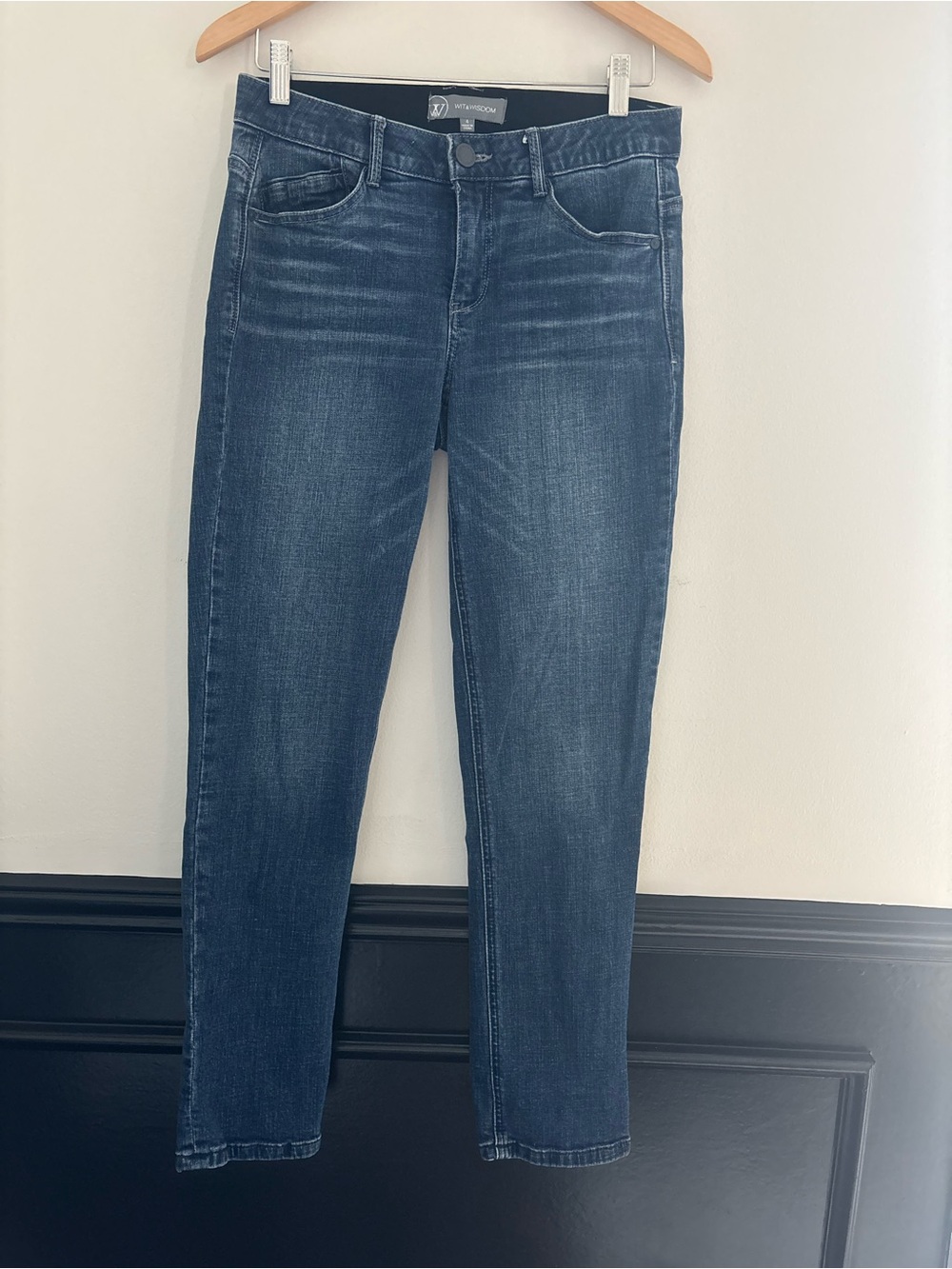 Wit&Wisdom Women’s Dark Blue Stretch Slim Jeans - 4